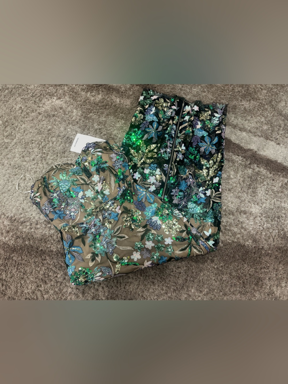 catchall sequin no strap dress